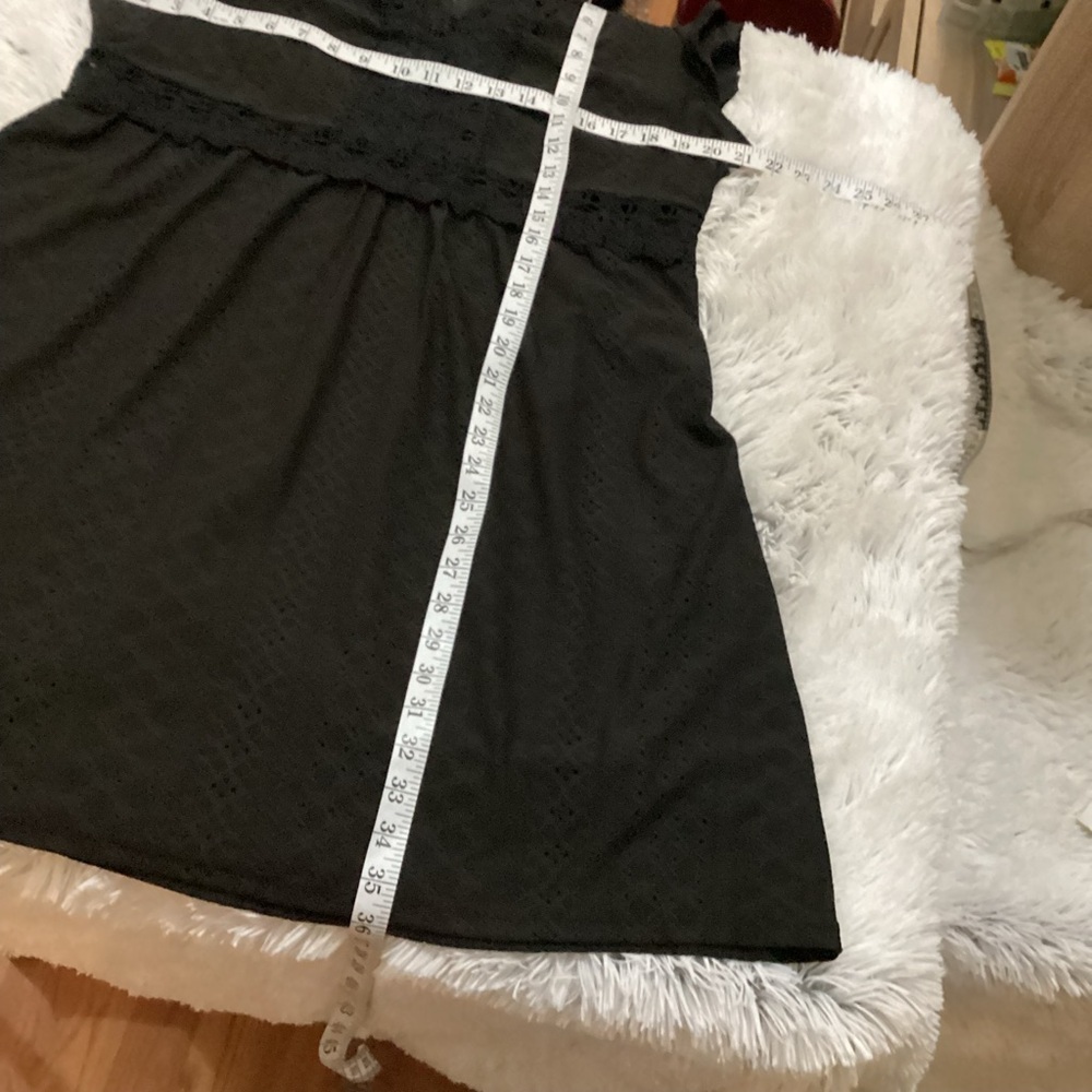 Shein black sleeveless with ruffle v neck midi dress Woman’s size 2X - Picture 8 of 13